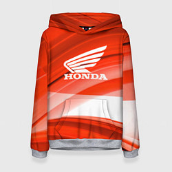 Толстовка-худи женская Honda logo auto, цвет: 3D-меланж