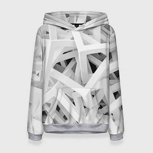 Женская толстовка БЕЛЫЙ АРХИТЕКТОР / 3D-Меланж – фото 1