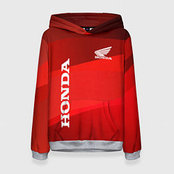 Толстовка-худи женская Honda - Red, цвет: 3D-меланж