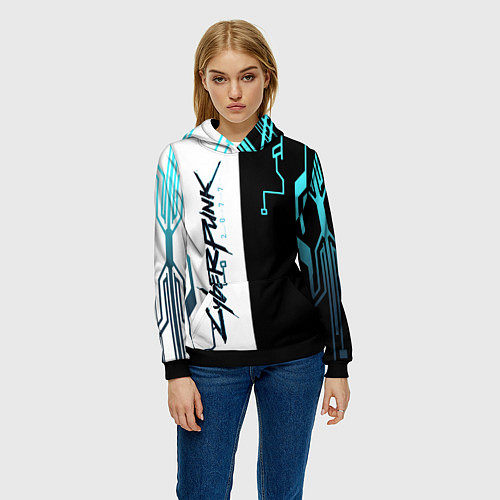 Женская толстовка Cyberpunk 2077 Game / 3D-Черный – фото 3