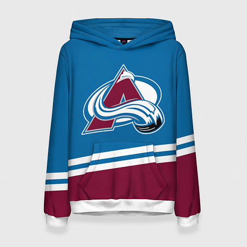 Женская толстовка Colorado Avalanche, Колорадо Эвеланш / 3D-Белый – фото 1