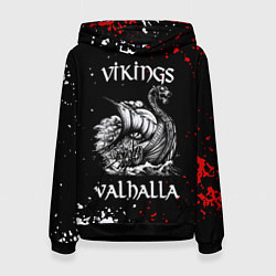 Толстовка-худи женская Викинги: Вальхалла Vikings: Valhalla, цвет: 3D-черный