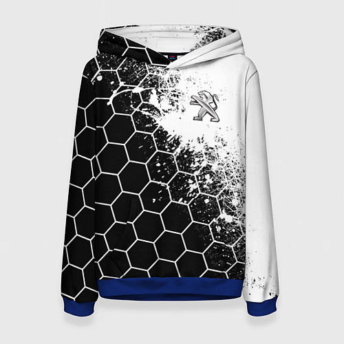 Женская толстовка Peugeot Соты / 3D-Синий – фото 1