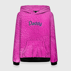 Толстовка-худи женская Daddy pink, цвет: 3D-черный