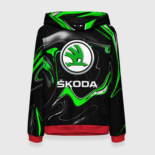 Женская толстовка Skoda: Auto Logo / 3D-Красный – фото 1