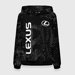 Женская толстовка Lexus, Лексус черно серый