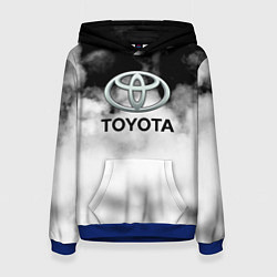 Толстовка-худи женская Toyota облако, цвет: 3D-синий
