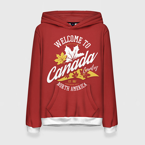 Женская толстовка Канада Canada / 3D-Белый – фото 1