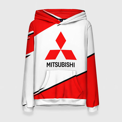 Женская толстовка Mitsubishi Logo Geometry / 3D-Белый – фото 1