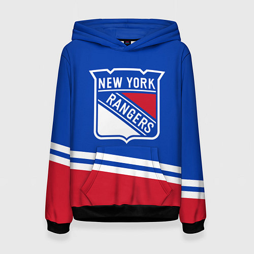 Женская толстовка New York Rangers Нью Йорк Рейнджерс / 3D-Черный – фото 1