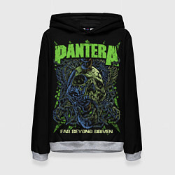 Женская толстовка Pantera green череп