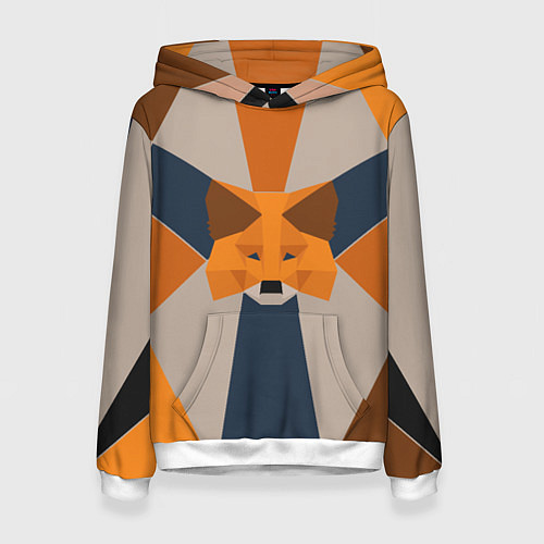 Женская толстовка Metamask Крипто лиса / 3D-Белый – фото 1