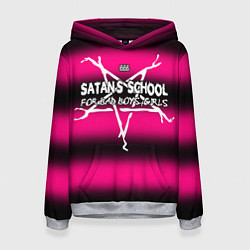 Женская толстовка Satan school for bad boys and girls pink