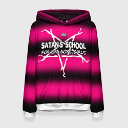 Женская толстовка Satan school for bad boys and girls pink