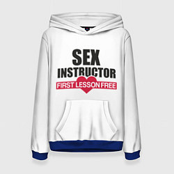 Толстовка-худи женская Секс Инструктор SEX INSTRUCTOR, цвет: 3D-синий