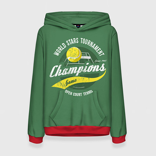 Женская толстовка Большой Теннис Tennis / 3D-Красный – фото 1