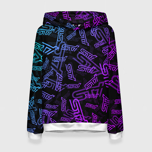Женская толстовка STI NEON PATTERN / 3D-Белый – фото 1