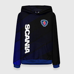 Толстовка-худи женская СКАНИЯ SCANIA, цвет: 3D-синий