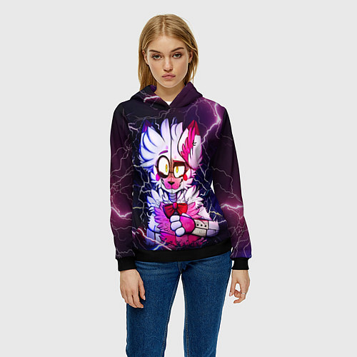 Женская толстовка Foxy Five Nights at Freddys / 3D-Черный – фото 3