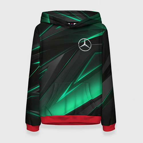 Женская толстовка MERCEDES-BENZ AMG NEON STRIPES PETRONAS / 3D-Красный – фото 1