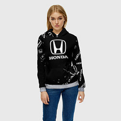 Толстовка-худи женская Honda CR-Z, цвет: 3D-меланж — фото 2