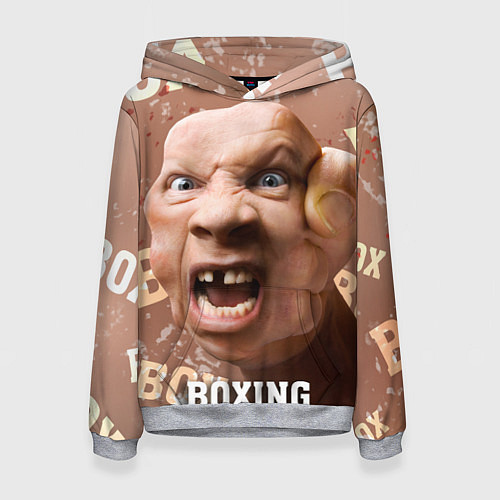 Женская толстовка Boxing - телесный / 3D-Меланж – фото 1