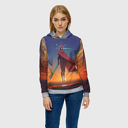 Толстовка-худи женская Босс Провидец, цвет: 3D-меланж — фото 2