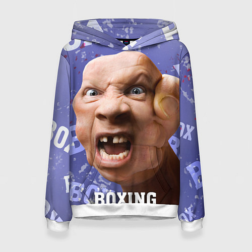 Женская толстовка Boxing - фиолетовый / 3D-Белый – фото 1