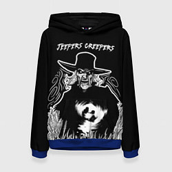 Толстовка-худи женская Jeepers Creepers, цвет: 3D-синий