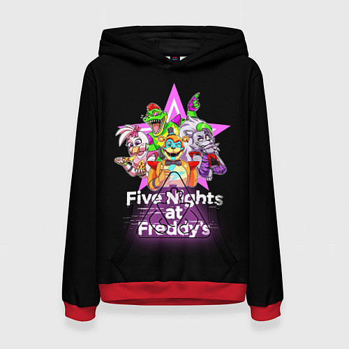 Женская толстовка Game Five Nights at Freddys: Security Breach / 3D-Красный – фото 1