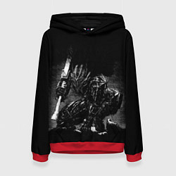 Толстовка-худи женская ГАТС В БРОНЕ БЕРСЕРК, цвет: 3D-красный