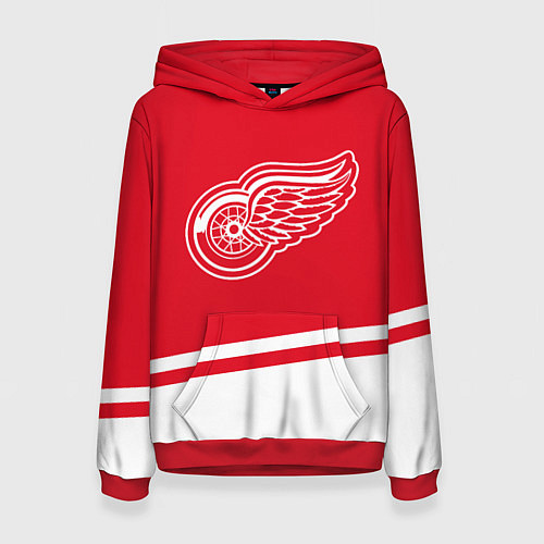 Женская толстовка Detroit Red Wings, Детройт Ред Уингз Диагональные / 3D-Красный – фото 1