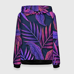 Женская толстовка Neon Tropical plants pattern