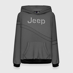 Толстовка-худи женская JEEP СПОРТ, цвет: 3D-черный