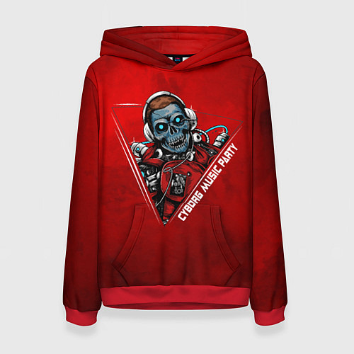 Женская толстовка Cyborg music / 3D-Красный – фото 1