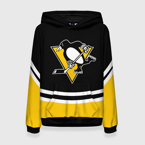 Женская толстовка Pittsburgh Penguins Питтсбург Пингвинз / 3D-Черный – фото 1