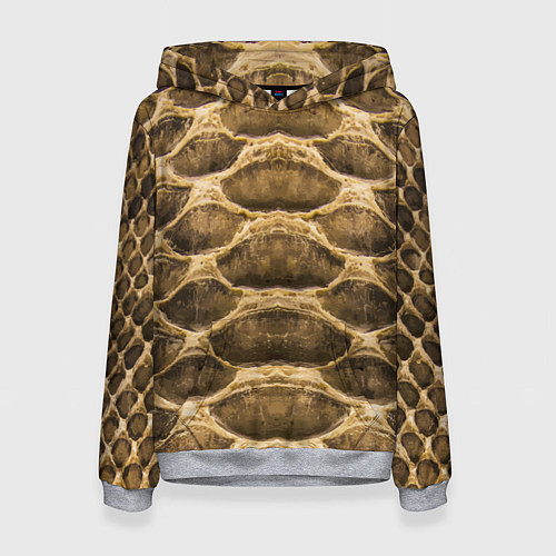 Женская толстовка Snake Skin Pattern / 3D-Меланж – фото 1