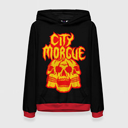 Толстовка-худи женская ZillaKami x SosMula City Morgue Черепа, цвет: 3D-красный