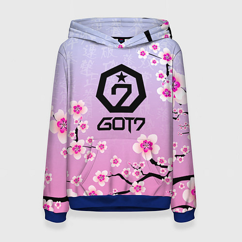 Женская толстовка GOT7 ЦВЕТЫ САКУРЫ / 3D-Синий – фото 1