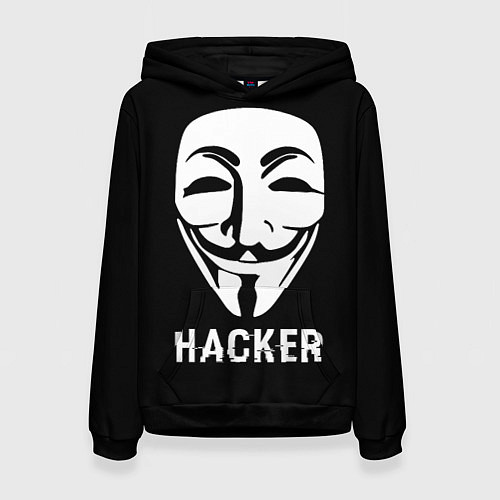 Женская толстовка HACKER Маска V / 3D-Черный – фото 1