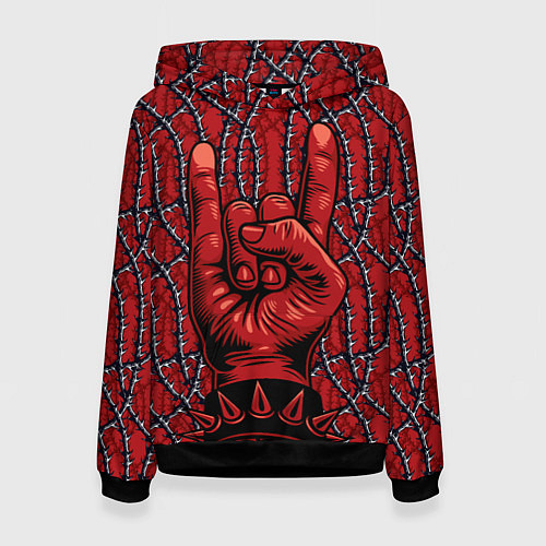 Женская толстовка Рок-н-ролл рулит / 3D-Черный – фото 1