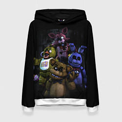 Толстовка-худи женская Five Nights at Freddys - FNAF персонажи игры, цвет: 3D-белый