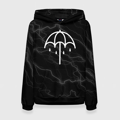 Женская толстовка Bring me the horizon молнии / 3D-Черный – фото 1