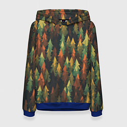 Толстовка-худи женская Spruce forest, цвет: 3D-синий