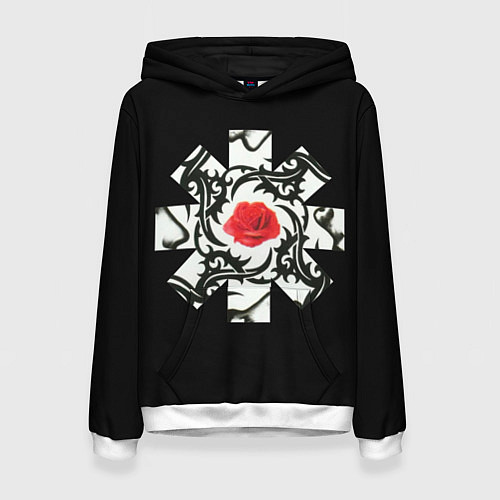 Женская толстовка RHCP Logo Red Rose / 3D-Белый – фото 1