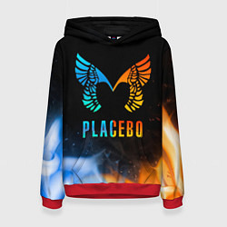 Толстовка-худи женская Placebo, Logo, цвет: 3D-красный