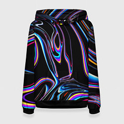 Толстовка-худи женская Vanguard pattern Neon, цвет: 3D-черный