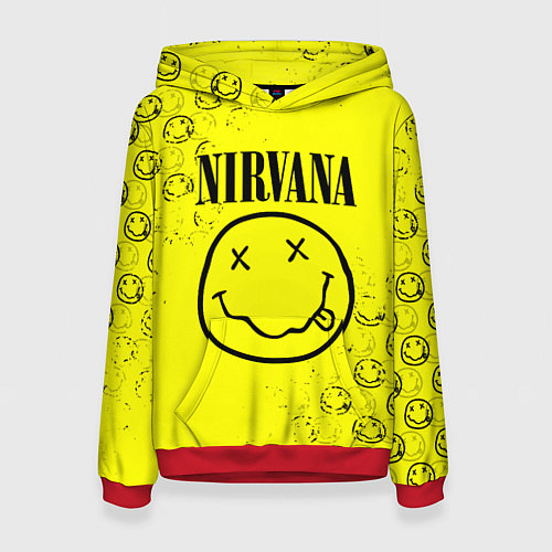 Женская толстовка NIRVANA лого / 3D-Красный – фото 1