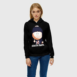 Толстовка-худи женская South Park - мультфильм Южный парк, цвет: 3D-черный — фото 2