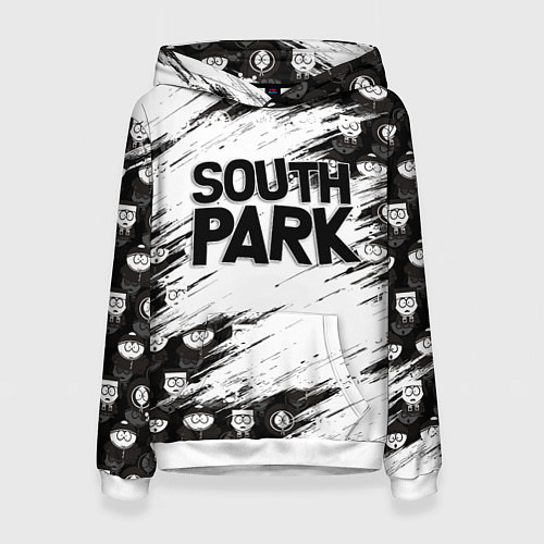 Женская толстовка Южный парк - персонажи и логотип South Park / 3D-Белый – фото 1